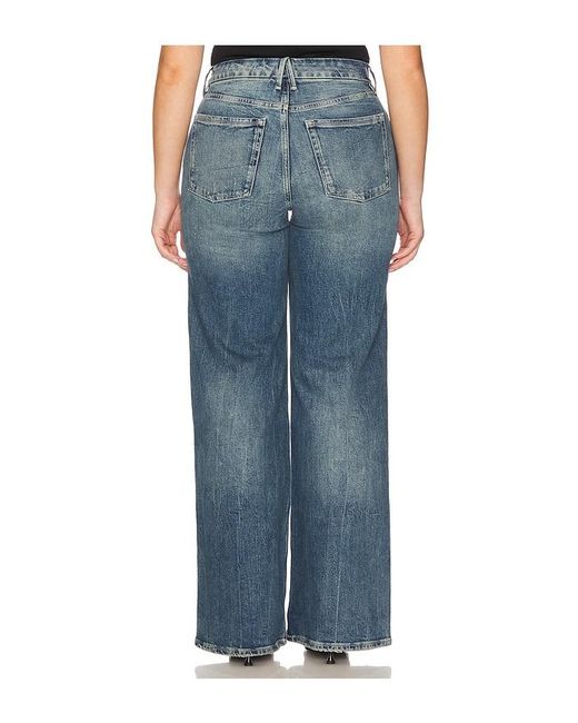 GOOD AMERICAN Blue Good Skate Wide Jeans
