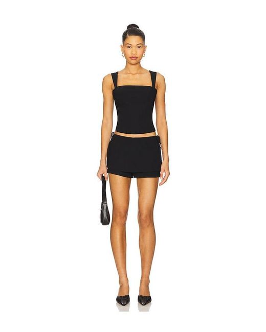 Amanda Uprichard Black Ceronne Top