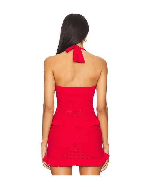 Amanda Uprichard Red Valentini Top