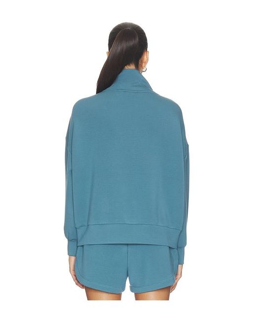Varley Blue Hawley Half Zip Sweatshirt