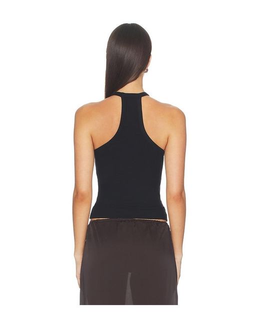 ÉTERNE Black V-Neck Racerback Tank