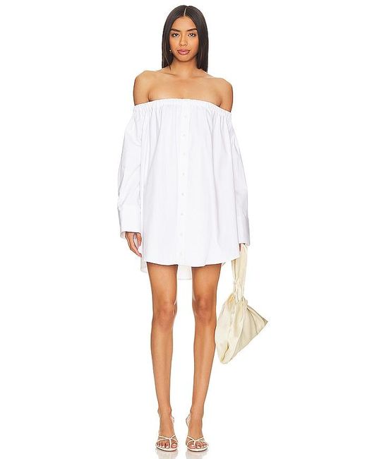 Camila Coelho White Fenna Off Shoulder Mini Dress