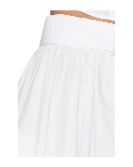 Matthew Bruch White Button Down Midi Skirt