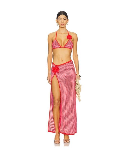 Devon Windsor Red Magnolia Skirt