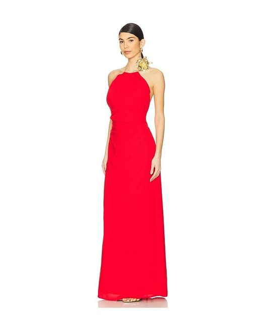 Rachel Gilbert Red Raye Gown