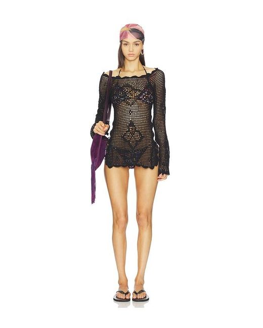 Agua Bendita Black Boh 1 Quilt Mini Dress