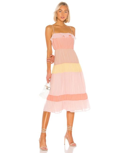 Lovers + Friends Acer Midi Dress in Pink Lyst