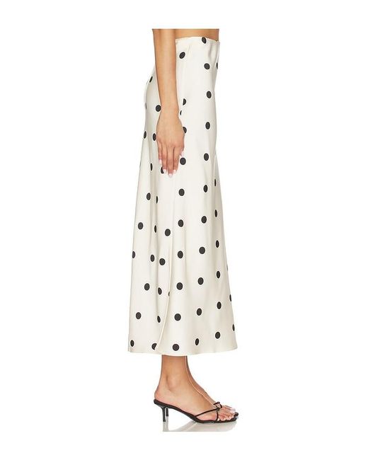 Bardot Natural Pheobe Satin Midi Skirt
