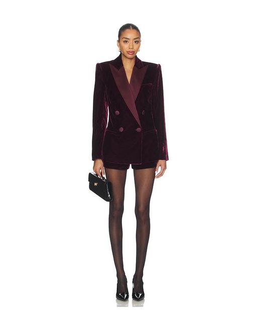 retroféte Purple Reffie Velvet Blazer