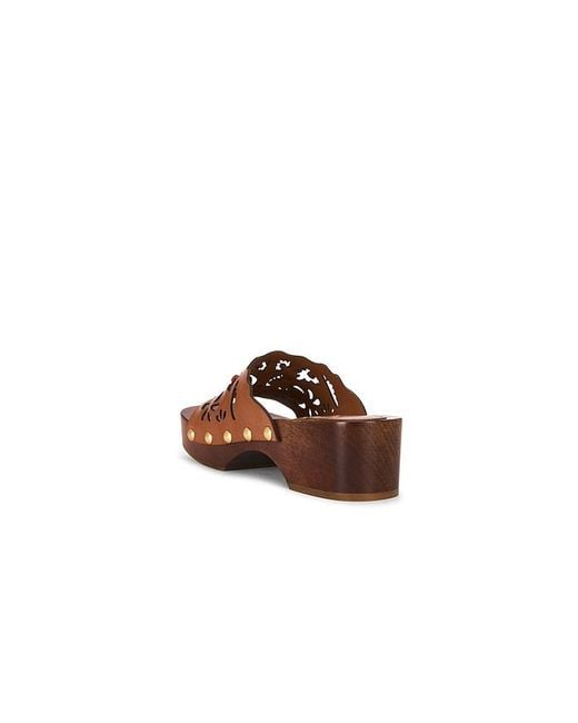 Farm Rio Brown Lace Leather Clog