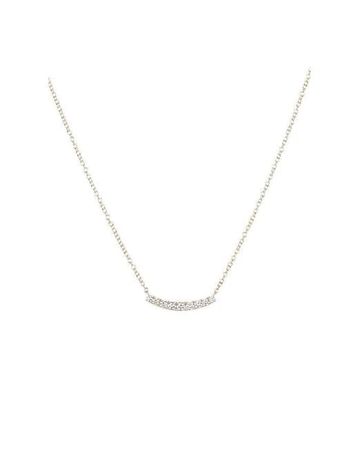 EF Collection White Full Cut Diamond Arc Necklace