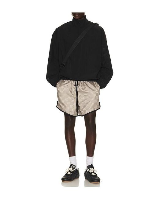 Fear Of God Natural Checkered Gym Short for men