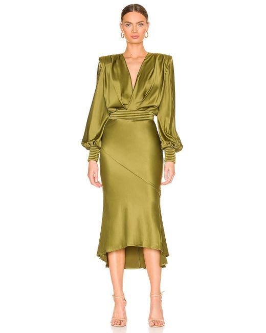 Zhivago Betsy Midi Dress in Green Lyst