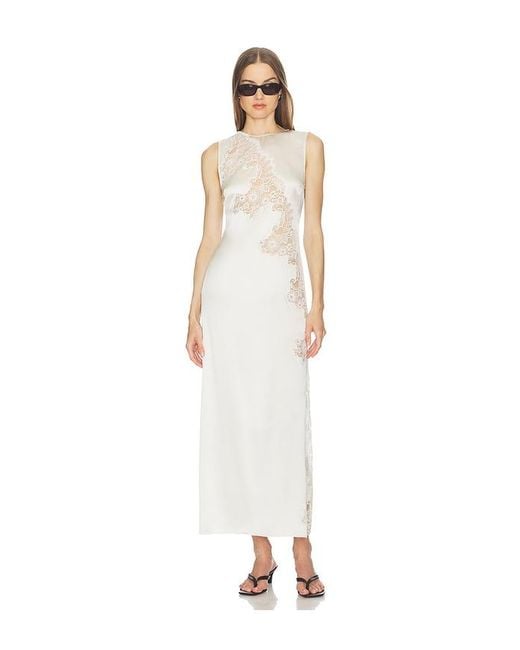 SRG White Briar Silk Maxi Dress