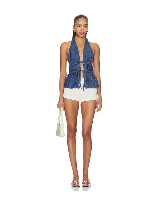 Lovers + Friends Blue Juni Top