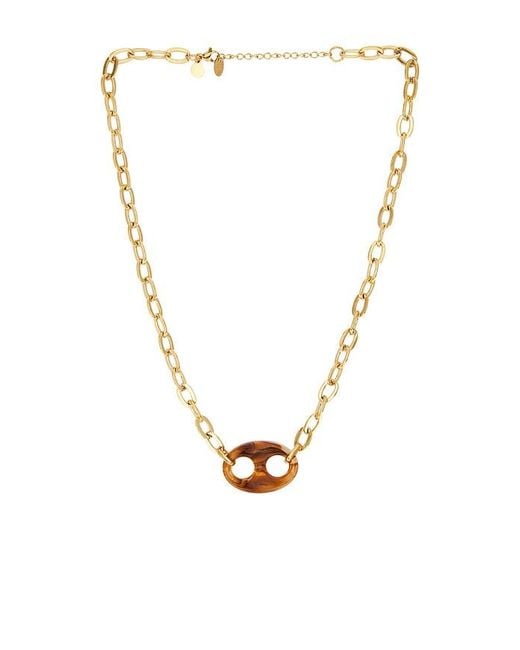 petit moments Brown Acrylic Link Necklace