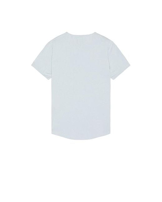 Cuts White Ao Curve Hem Tee for men