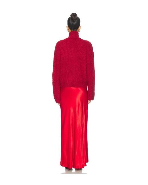 SOVERE Red Verse Combo Knit Sweater
