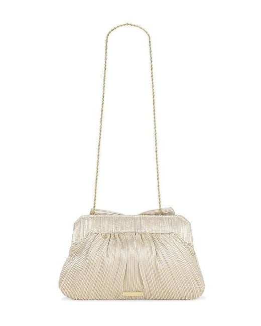 Loeffler Randall Natural Rayne Pleated Bow Clutch