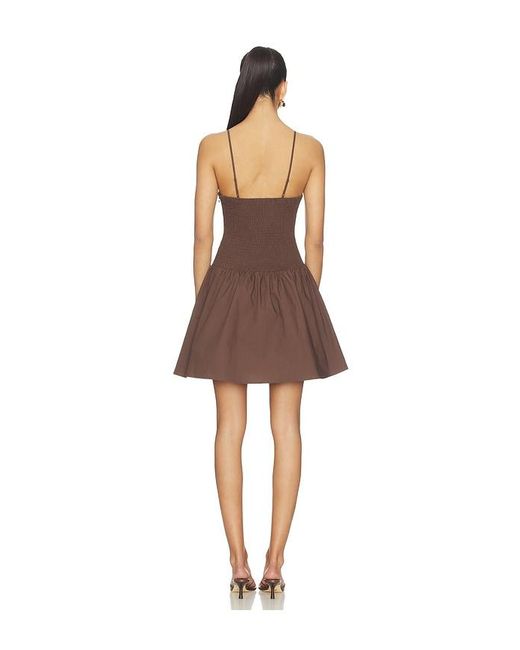 Susana Monaco Natural X Revolve Poplin String Smocking Dress