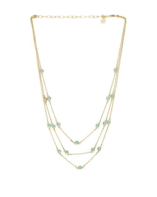 Ettika White Crystal Dot Layered Necklace