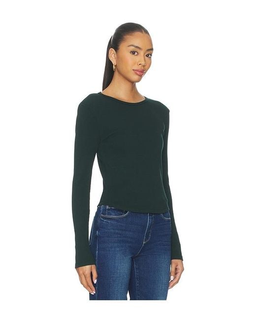 Bobi Blue Crewneck Long Sleeve Tee