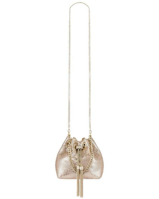 Olga Berg White Sylvia Mesh Pouch