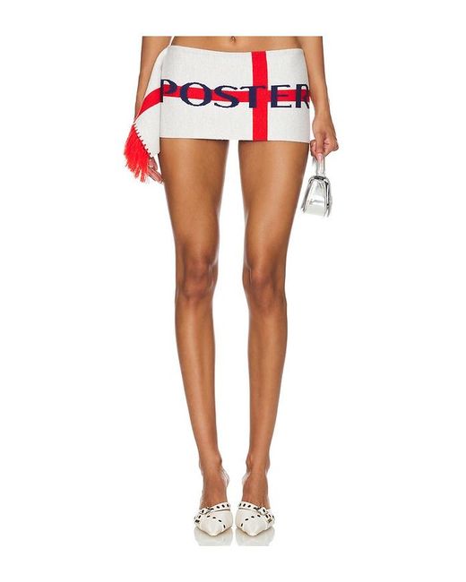 POSTER GIRL Red Chant Micro Skirt