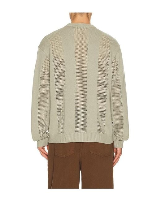 Obey Natural Crochet Sweater for men
