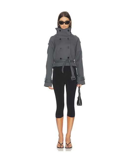 Lioness Gray Blanc Cropped Trench