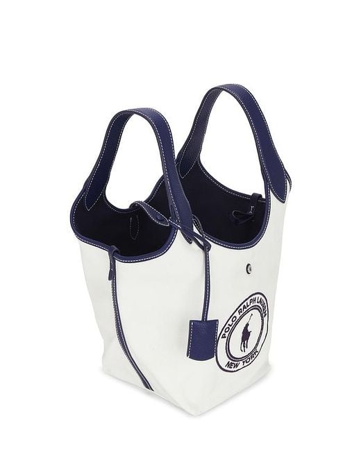 Polo Ralph Lauren Blue Canvas Tote Bag