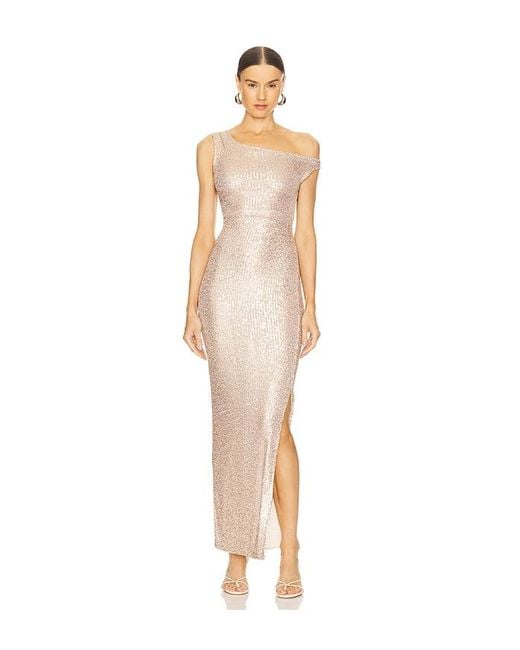 Norma Kamali White Drop Shoulder Gown