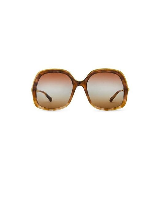 Chloé Brown Aly Square Sunglasses