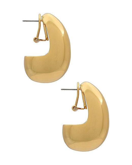 Lele Sadoughi Metallic Dome Hoop Earrings