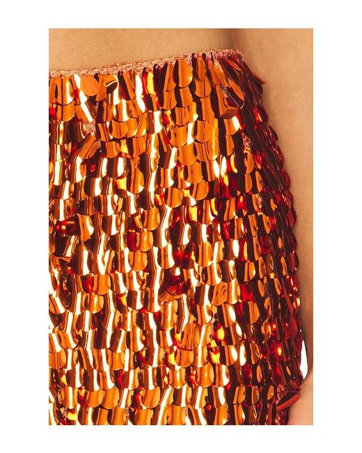 Kim Shui Orange Sequin Mini Skirt