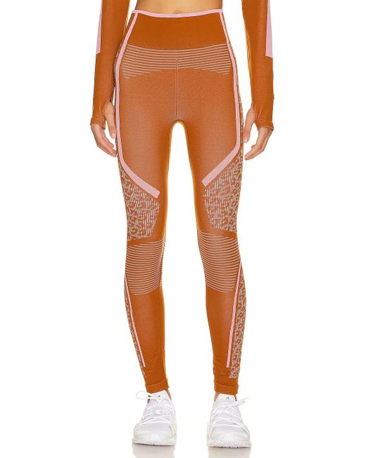 Adidas By Stella McCartney True Strength シームレスヨガレギンス Orange