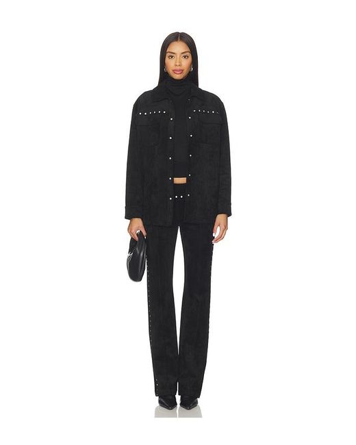Amanda Uprichard Black Regency Suede Pants
