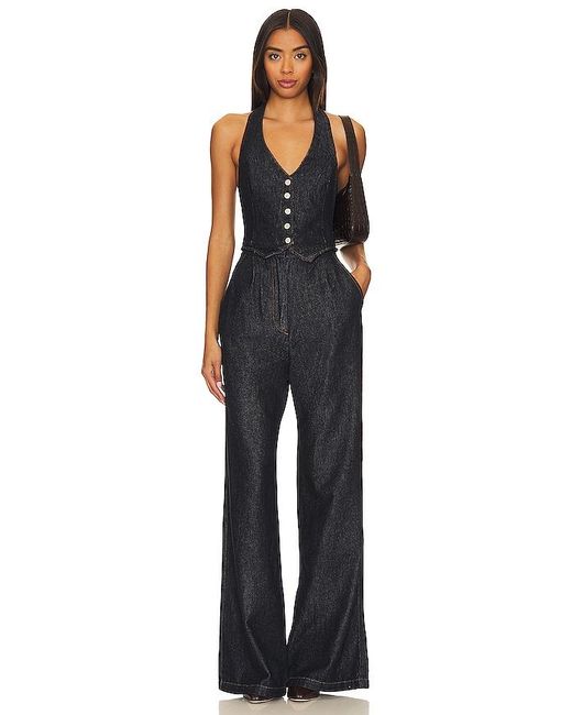 Amanda Uprichard Blue X Revolve Isadore Denim Jumpsuit