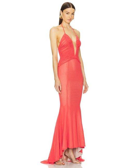 Michael Costello Red Sunset Gown
