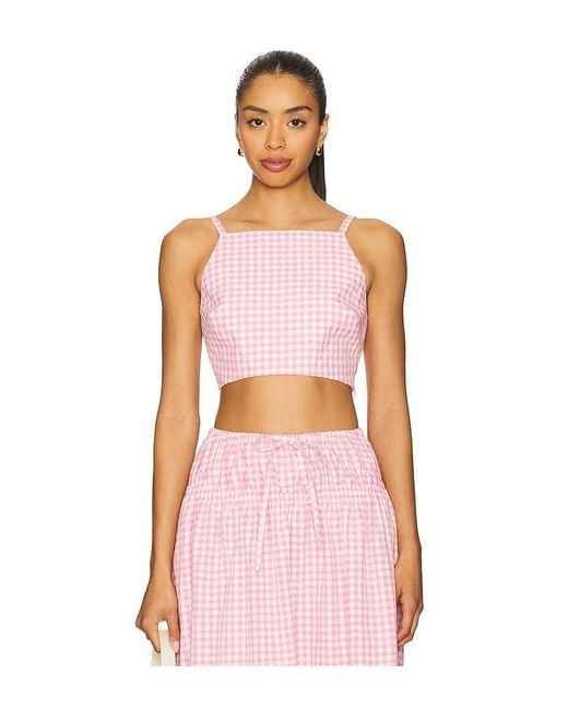 Lovers + Friends Pink Aimee Crop Top