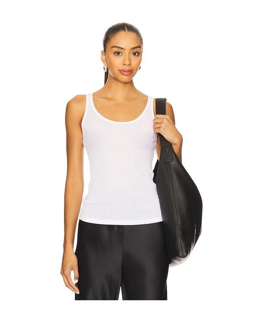Leset Rozzi スクープネックタンクトップ White