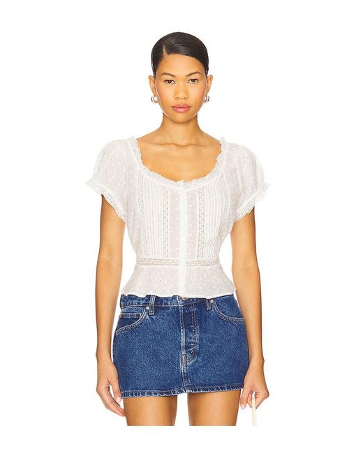 Rixo Blue Kurzärmeliges Oberteil Sandi