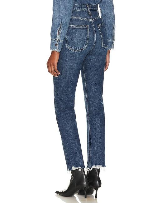 Agolde Blue 90s Pinch Waist High Rise Straight