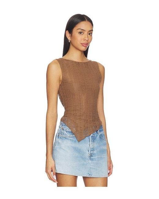 MORE TO COME Blue Palima Top