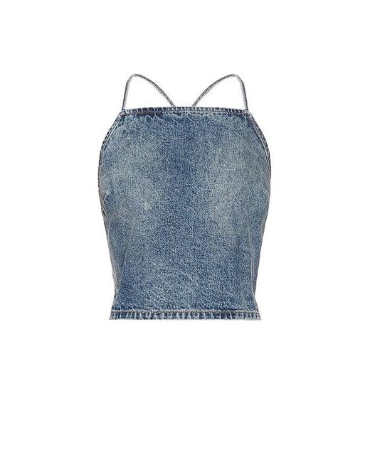 GRLFRND Blue Yoli Cross Back Cami