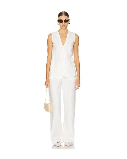 Faithfull The Brand White Lulea Wrap Vest
