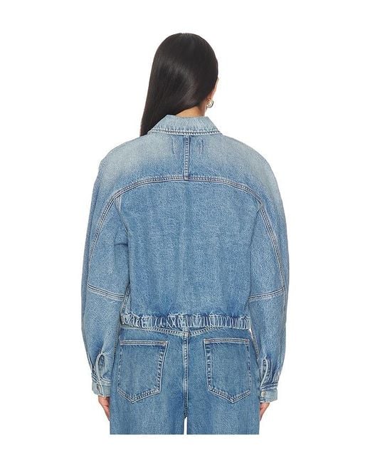 Agolde Blue Dixon Cocoon Bomber Jacket