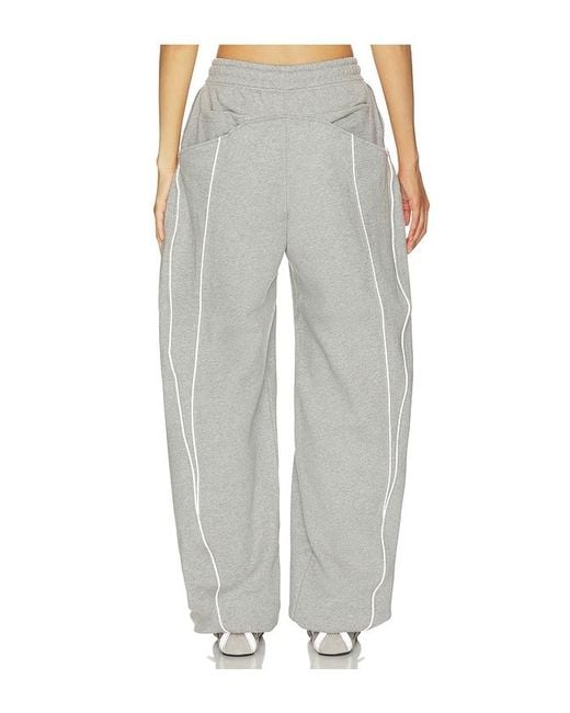 The Attico Gray Fleece Pant