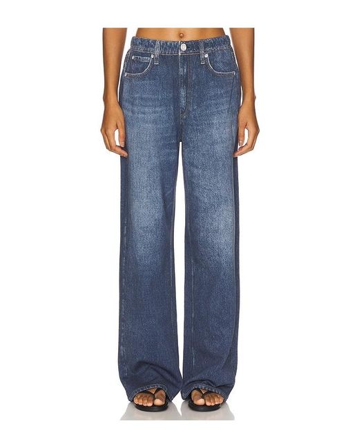 Rag & Bone Blue Miramar Terry Wide Leg Jeans