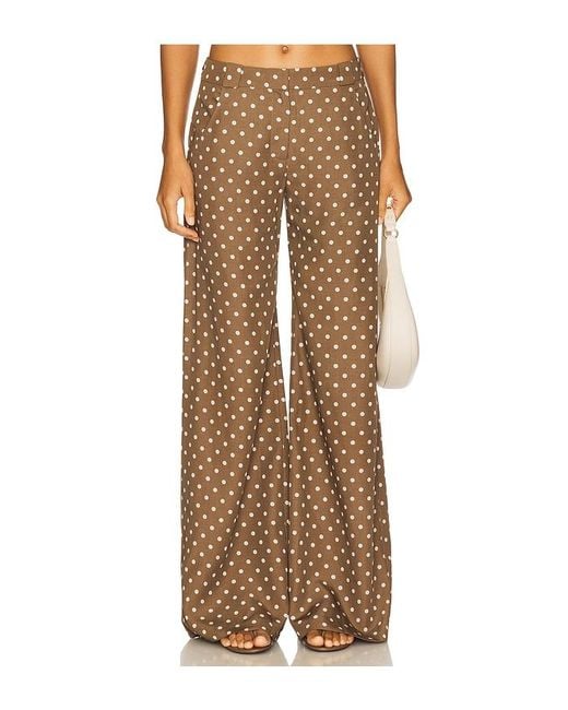 Amanda Uprichard Natural X Revolve Saddler Pants